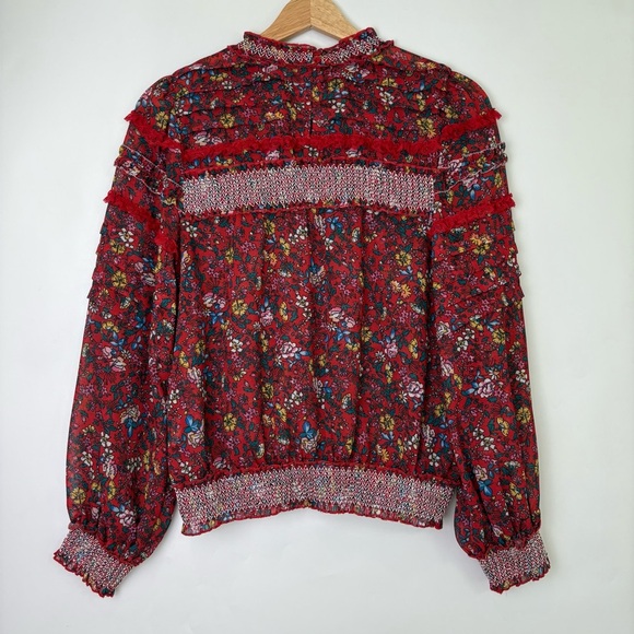 Anthropologie Ranna Gill Wyatt Smocked Blouse - Picture 4 of 8